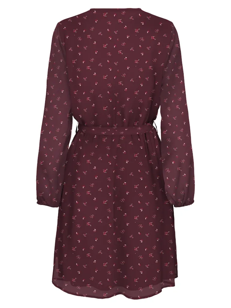 ONLCERA LIFE 3/4 SHORT DRESS WVN NOOS windsor wine