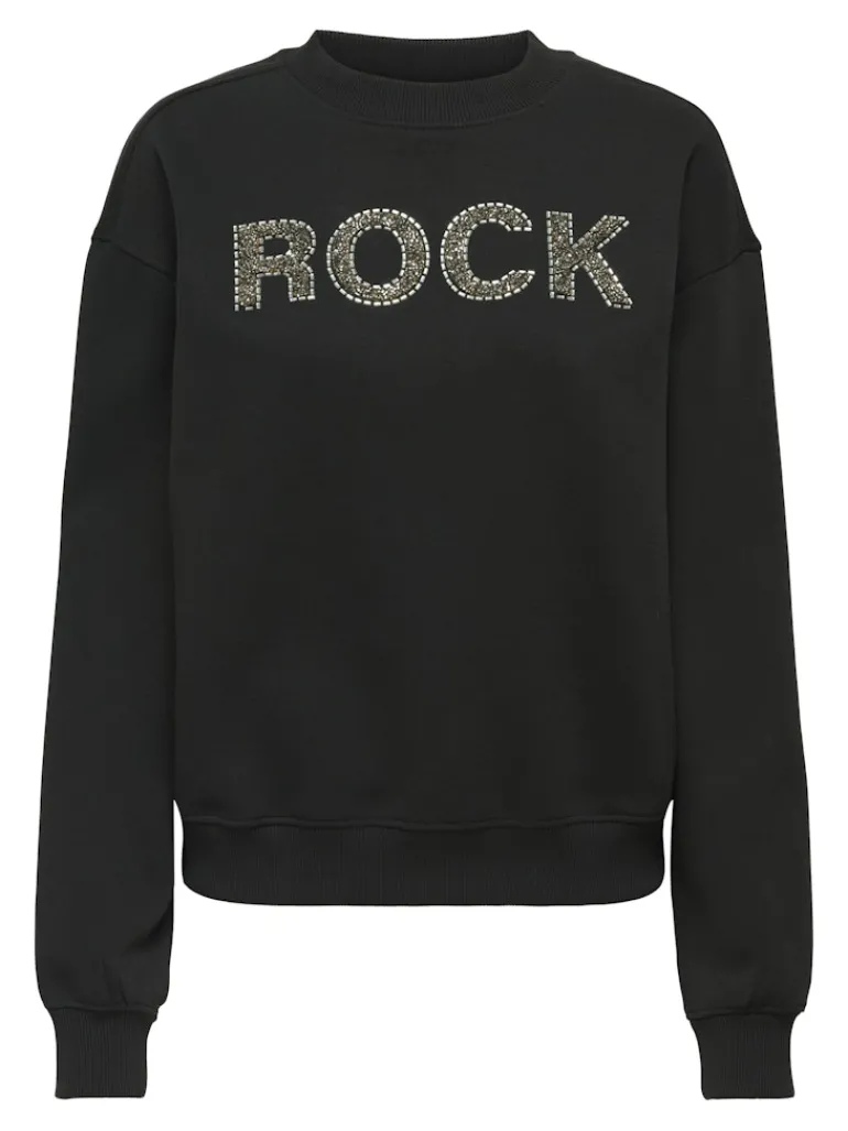 ONLCORA L/S O-NECK APPLICATION BOX SWT black