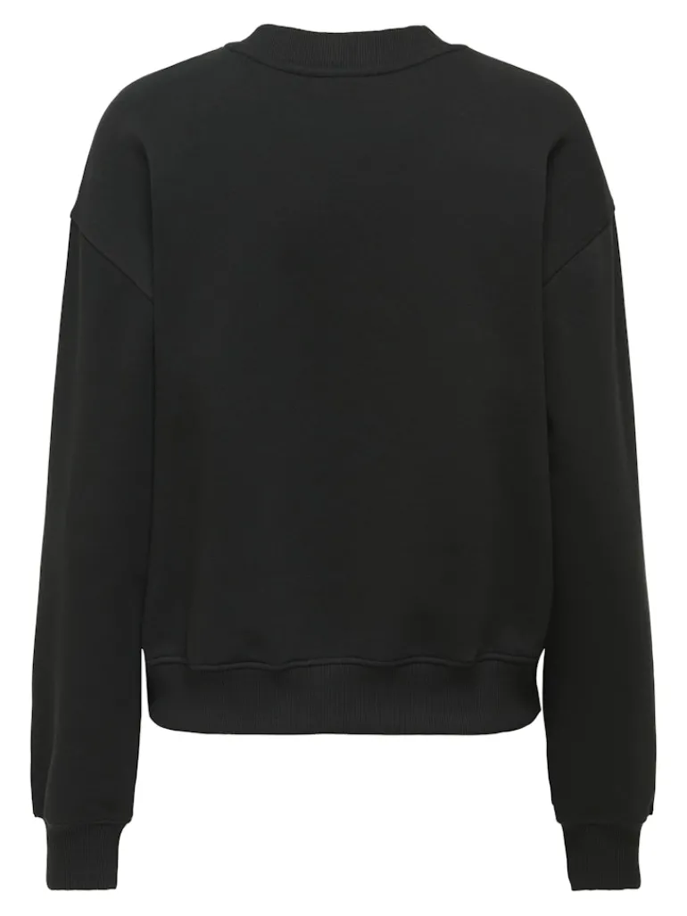 ONLCORA L/S O-NECK APPLICATION BOX SWT black