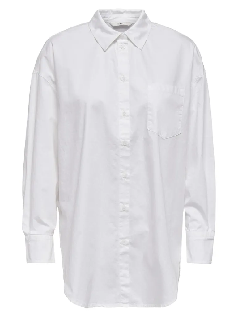 ONLCORINA LS LOOSE SHIRT WVN bright white