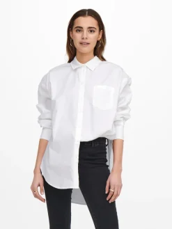 ONLCORINA LS LOOSE SHIRT WVN bright white