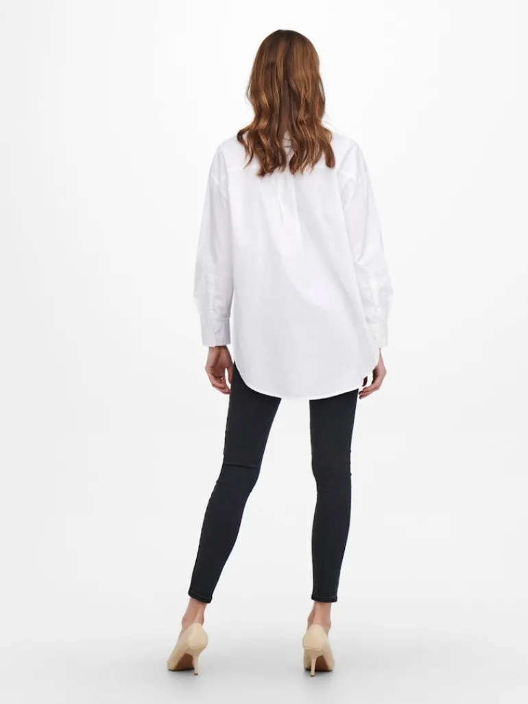 ONLCORINA LS LOOSE SHIRT WVN bright white