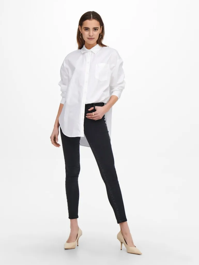 ONLCORINA LS LOOSE SHIRT WVN bright white