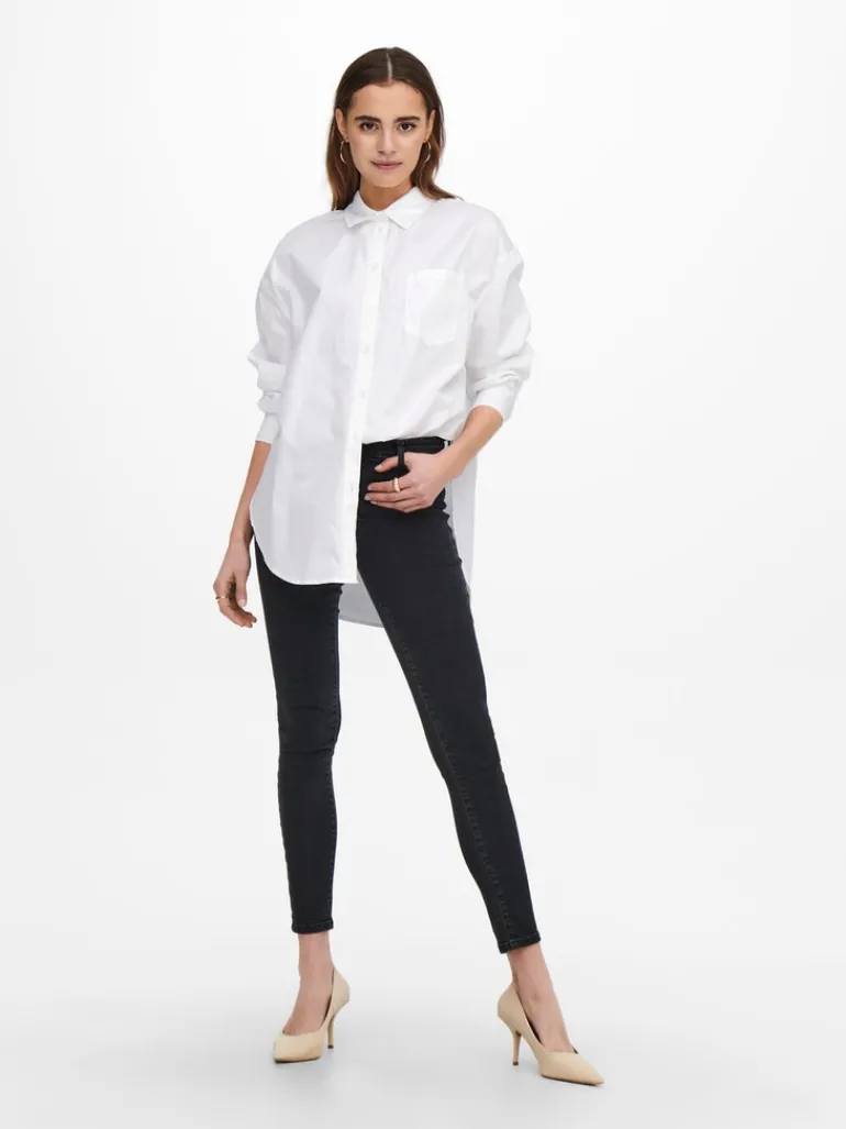 ONLCORINA LS LOOSE SHIRT WVN bright white