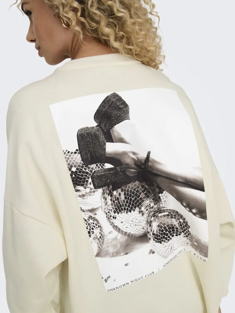 ONLDAZE L/S PARTY O-NECK SWT cloud dancer