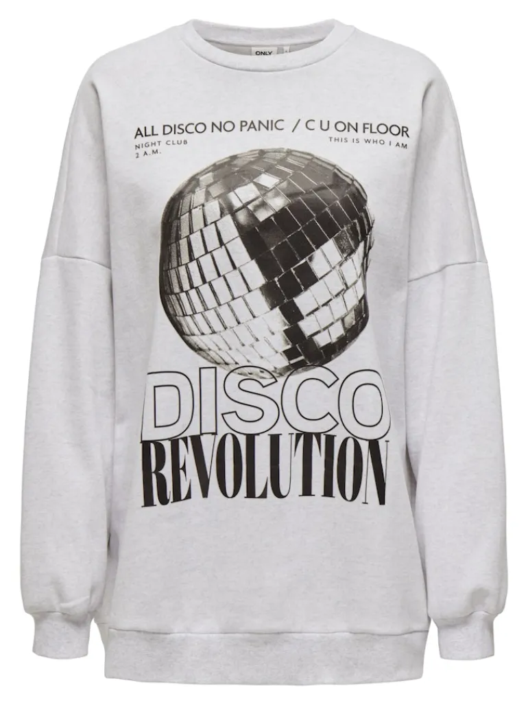 ONLDAZE L/S PARTY O-NECK SWT light grey melange