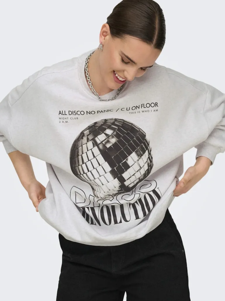 ONLDAZE L/S PARTY O-NECK SWT light grey melange