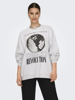 ONLDAZE L/S PARTY O-NECK SWT light grey melange