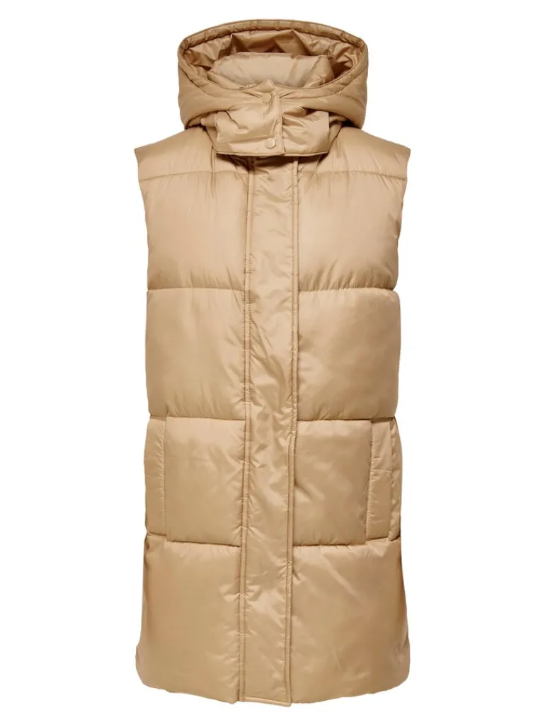 ONLDEMY PADDED WAISTCOAT OTW cuban sand