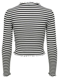 ONLELLA L/S WRAP FRILL TOP JRS black2