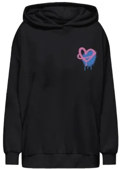 ONLELODIE L/S GRAFITTI HOOD BOX SWT black4