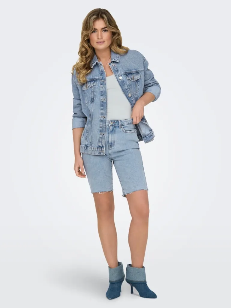 ONLEMILY HW LONG DNM SHORTS CRO741 NOOS light blue denim