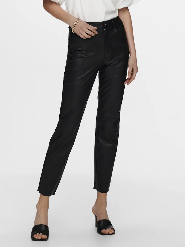 ONLEMILY HW ST ANK FAUX LEATHER PNT NOOS black