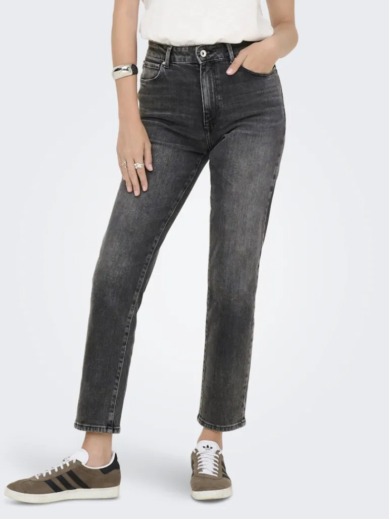 ONLEMILY STRETCH HW ST ANK CRO614 NOOS dark grey denim