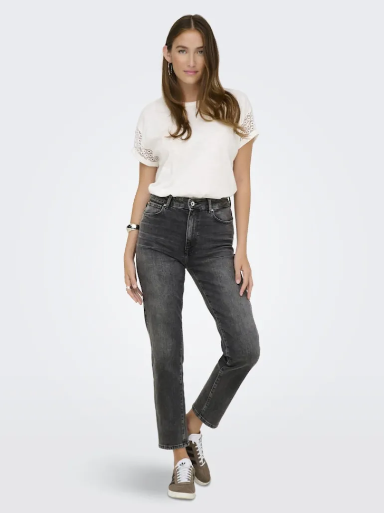 ONLEMILY STRETCH HW ST ANK CRO614 NOOS dark grey denim