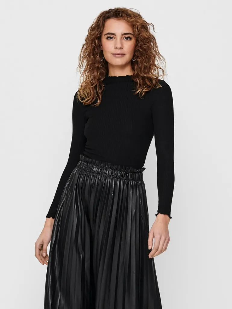 ONLEMMA L/S HIGH NECK TOP NOOS JRS schwarz