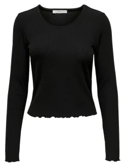 ONLEMMA L/S O-NECK SHORT TOP NOOS JRS black