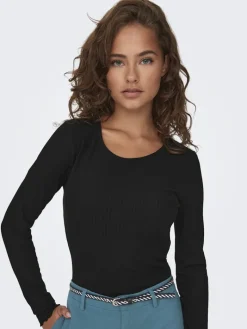 ONLEMMA L/S O-NECK SHORT TOP NOOS JRS black