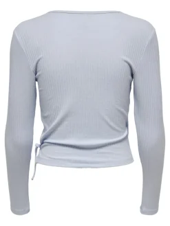 ONLEMMA L/S TIE WRAP TOP JRS halogen blue