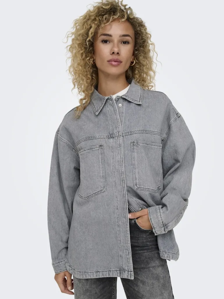 ONLEMMIE L/S SHIRT GREY DNM AZG NOOS medium grey denim
