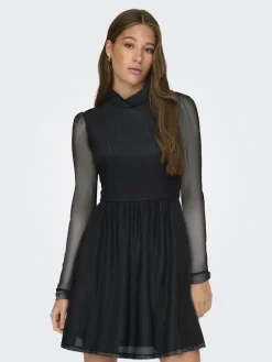 ONLERICA L/S HIGH NECK DRESS JRS NOOS black1