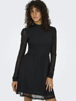 ONLERICA L/S HIGH NECK DRESS JRS NOOS black1