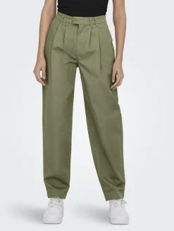 ONLEVELYN HW LOOSE PLEAT CHINO PNT aloe