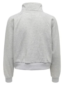 ONLEVERY UNBRUSHED HALF ZIP SWEAT PNT light grey melange
