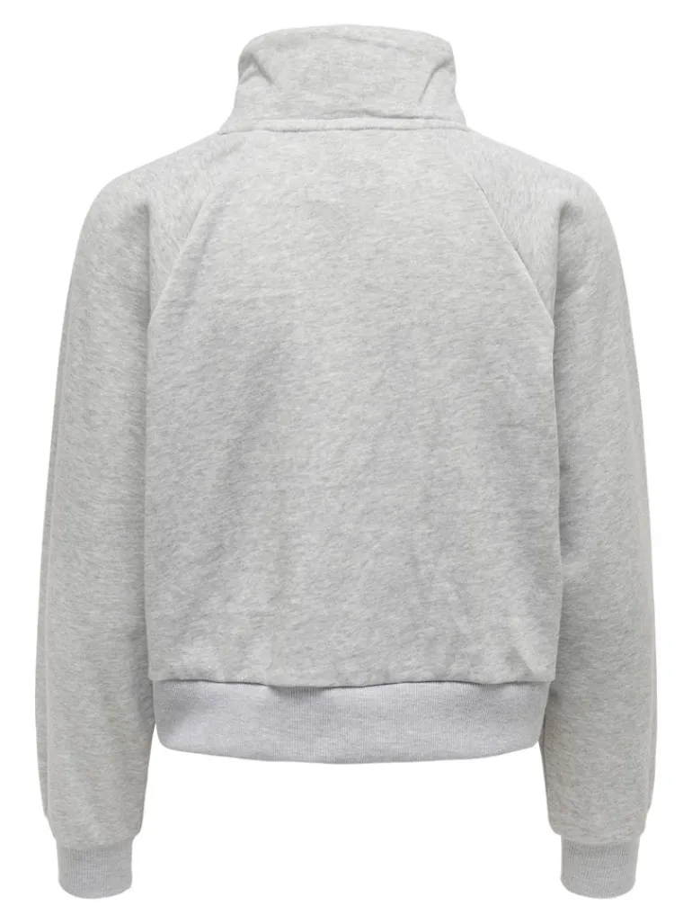 ONLEVERY UNBRUSHED HALF ZIP SWEAT PNT light grey melange