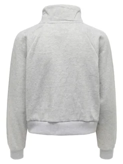 ONLEVERY UNBRUSHED HALF ZIP SWEAT PNT light grey melange