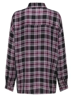 ONLEVIA CHECK L/S LOOSE SHIRT WVN tawny port