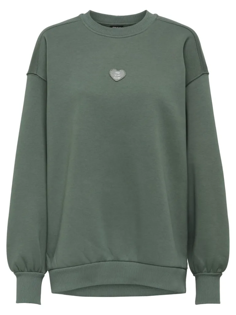 ONLEVISA L/S OVERSIZED O-NECK SWT balsam green