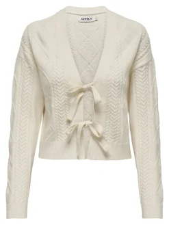 ONLFIA LS STRING CARDIGAN KNT NOOS whitecap gray