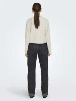 ONLFIA LS STRING CARDIGAN KNT NOOS whitecap gray