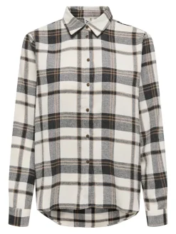 ONLFIE LS REG CHECK SHIRT WVN CS black