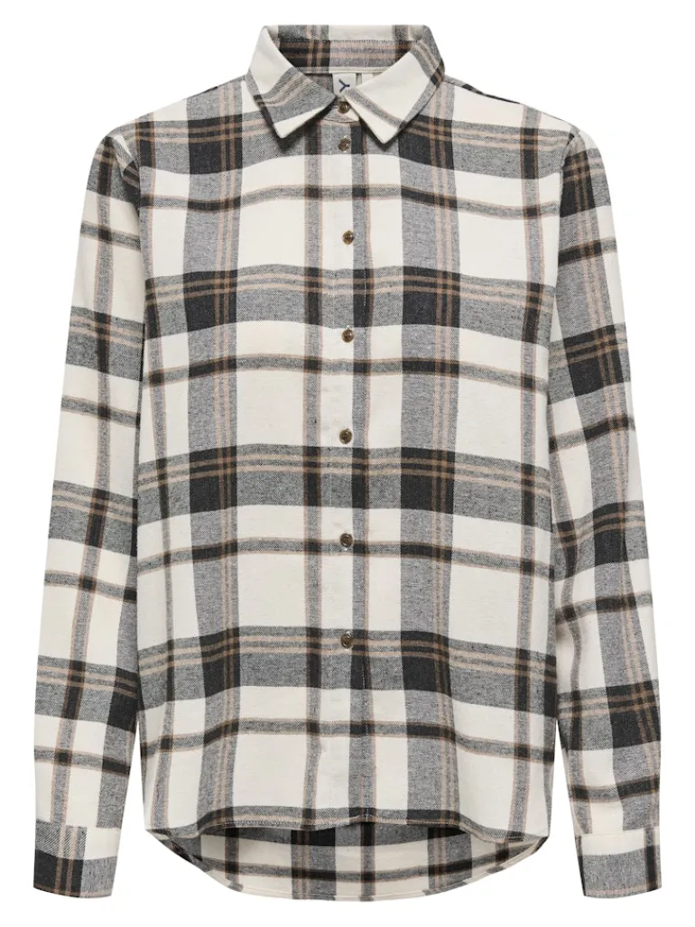 ONLFIE LS REG CHECK SHIRT WVN CS black