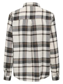 ONLFIE LS REG CHECK SHIRT WVN CS black