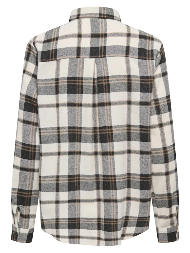 ONLFIE LS REG CHECK SHIRT WVN CS black