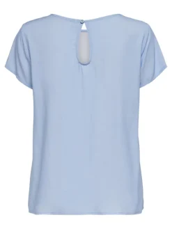 ONLFIRST ONE LIFE SS SOLID TOP WVN cashmere blue