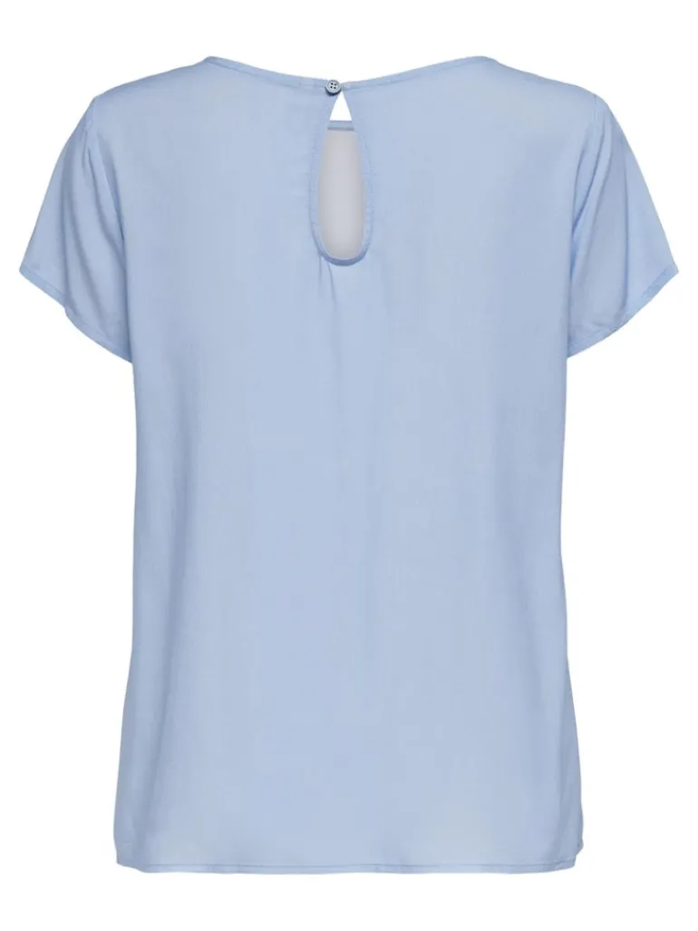 ONLFIRST ONE LIFE SS SOLID TOP WVN cashmere blue