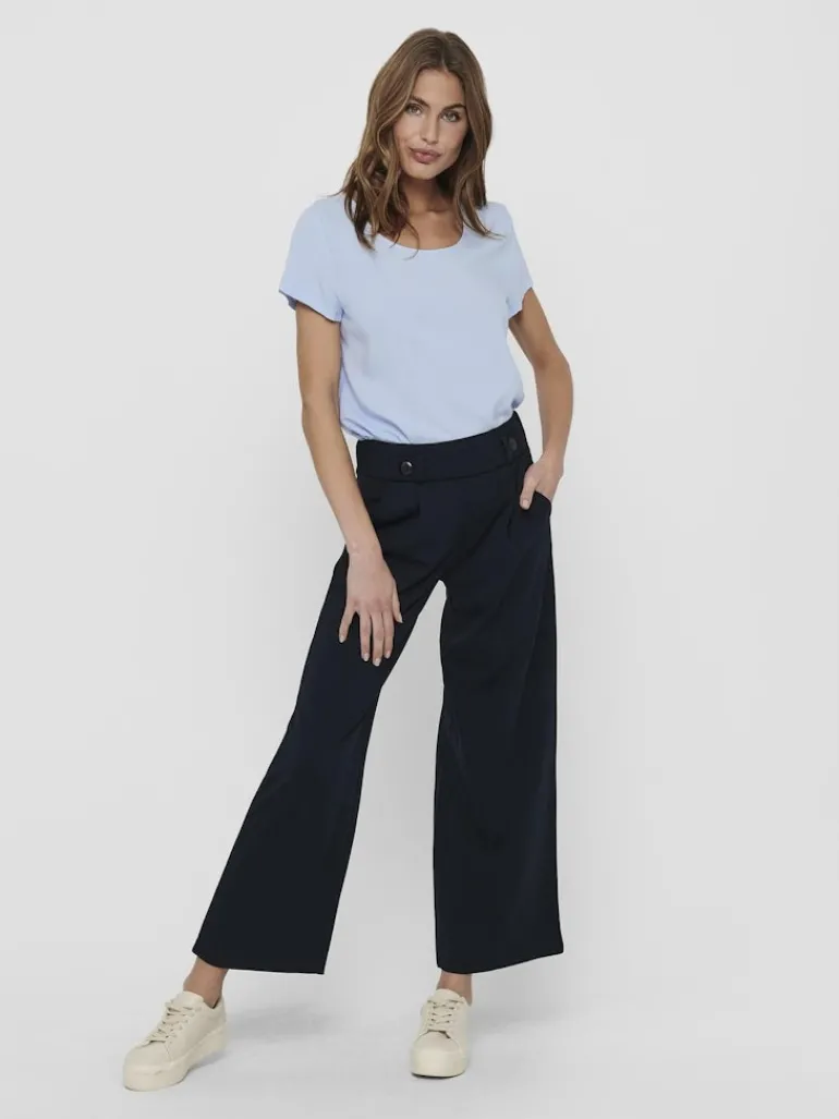 ONLFIRST ONE LIFE SS SOLID TOP WVN cashmere blue