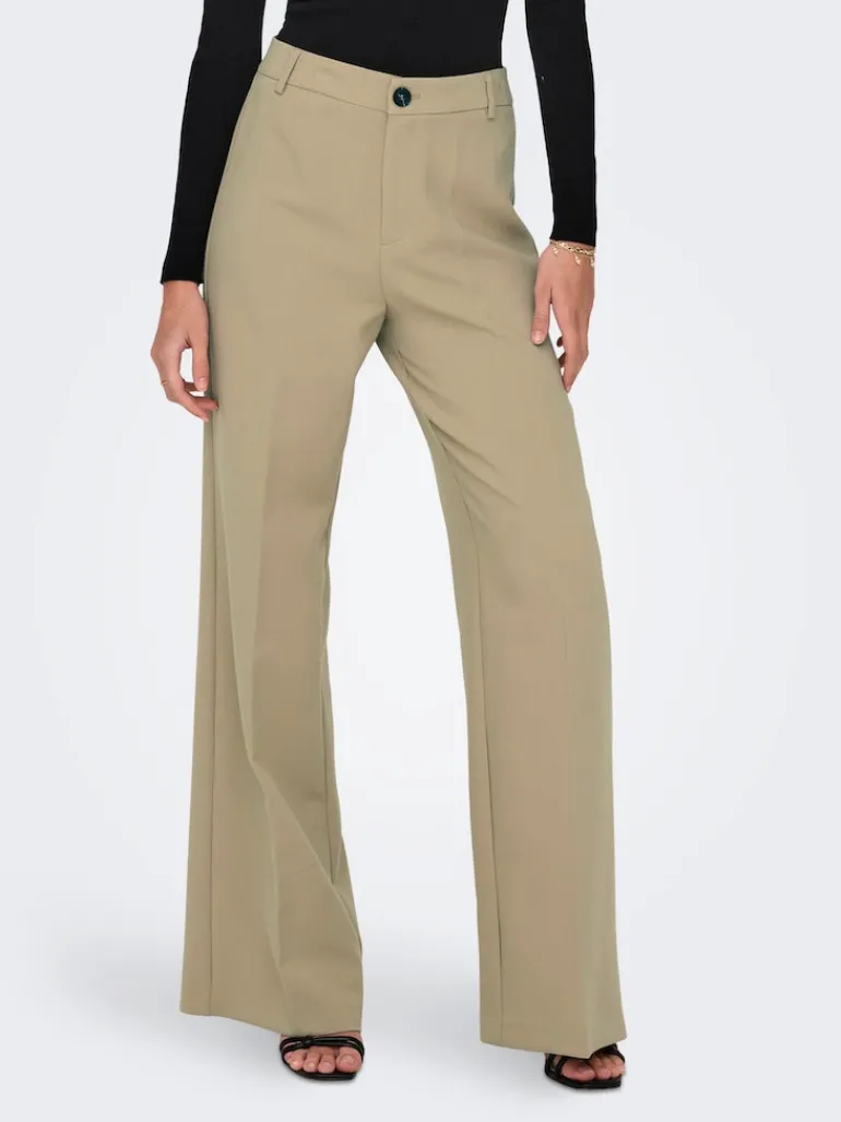 ONLFLAX HW STRAIGHT PANT TLR tannin