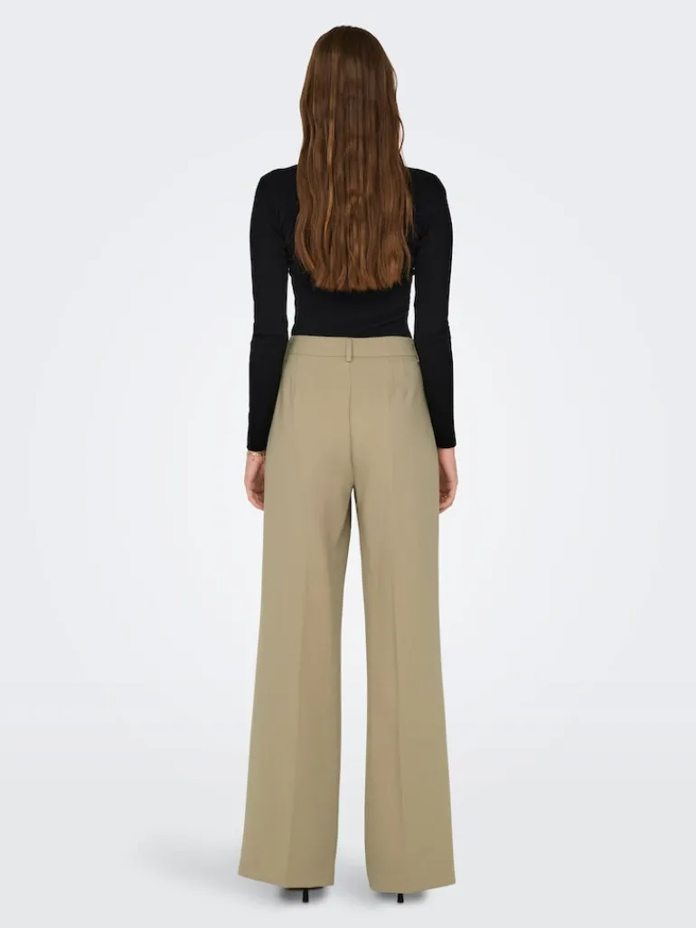 ONLFLAX HW STRAIGHT PANT TLR tannin