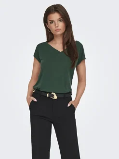 ONLFREE LIFE S/S MOD.V-NECK TOP JRS NOOS sycamore