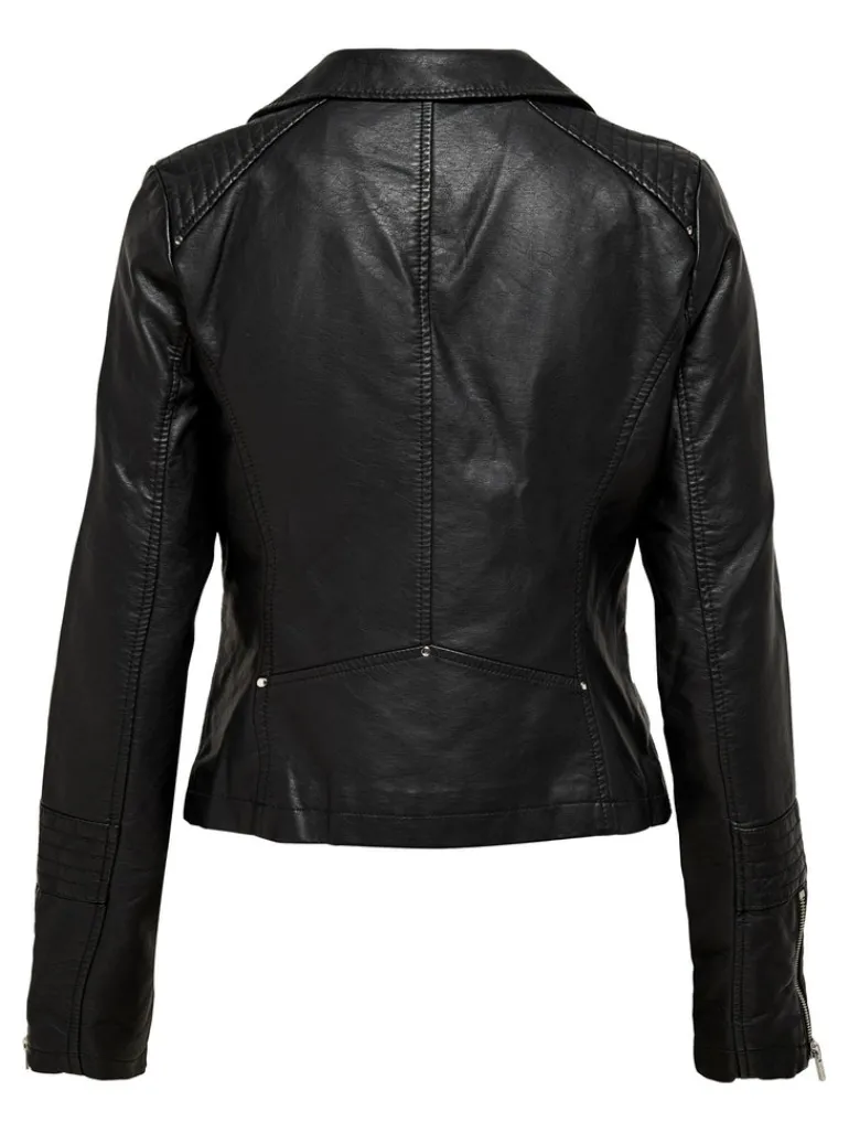 ONLGEMMA FAUX LEATHER BIKER OTW NOOS black