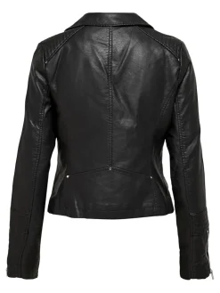 ONLGEMMA FAUX LEATHER BIKER OTW NOOS black
