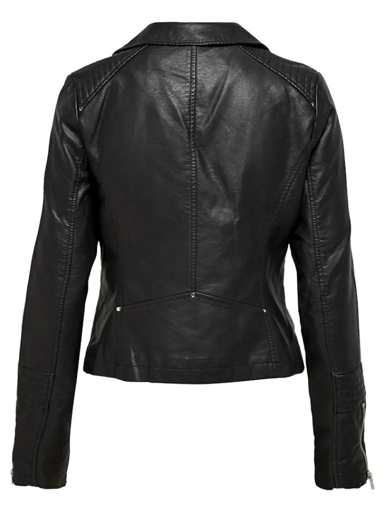 ONLGEMMA FAUX LEATHER BIKER OTW NOOS black