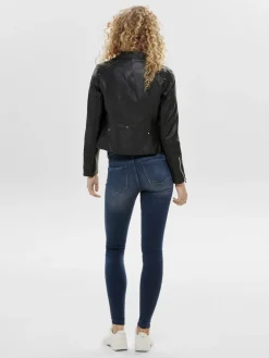 ONLGEMMA FAUX LEATHER BIKER OTW NOOS black