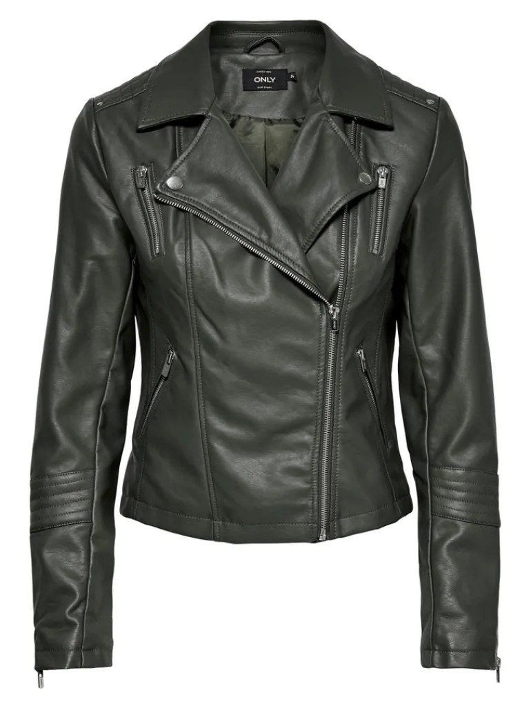 ONLGEMMA FAUX LEATHER BIKER OTW NOOS beluga