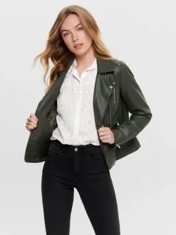 ONLGEMMA FAUX LEATHER BIKER OTW NOOS beluga